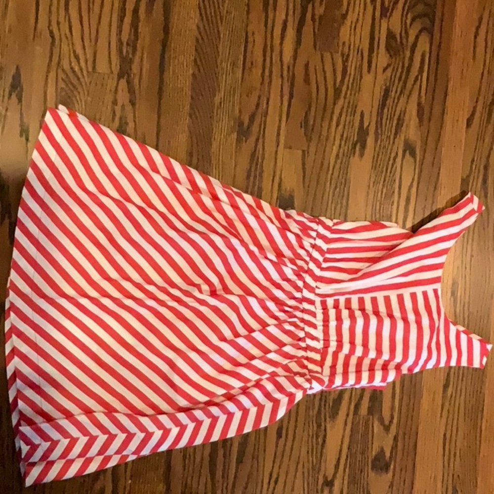 Girls’ cotton Zara dress - red and white stripe